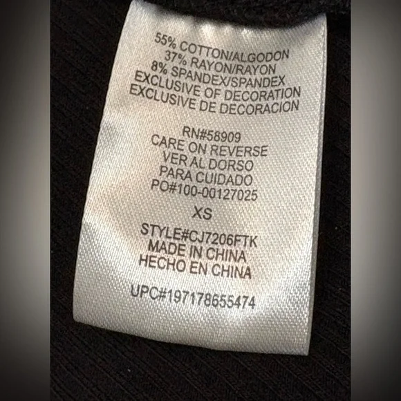 Copper Key Collared Ribbed Knit Black Dress NWT XS - Picture 11 of 11